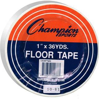 Champion Sports Vinyl Tape 2 Brede x 36 meter lang rød - Holdbart gulvmarkeringstape til sociale distancering af skolens fitnesscentre - Hårdt gu