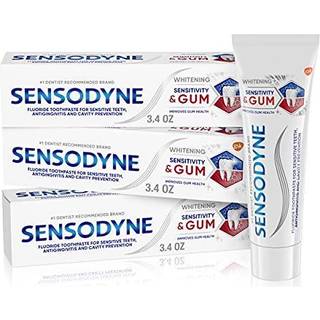 Sensodyne Sensitivity & Gum Whitening Toothpasta Toothpasta til f?lsomme t?nder og tandk?dsproblemer 3.4 ounces (pakke med 3)