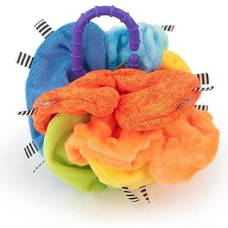 Sassy Knitrende Bold Sanselegetøj - Regnbuefarvet, tekstureret bold til babyer fra 3 måneder, nemt at gribe og med knitrende lyd