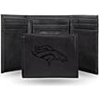 Rico Industries Laser indgraveret trifold tegnebog Denver Broncos 3.25 x 4- """" Sort