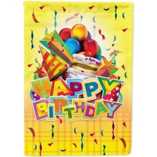 """" Caroline's Treasures APH8873GF Tillykke med fødselsdagen Flag Flag Garden Lille Multicolor """"