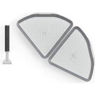 BBQ grillkurv til kedelgrill Kettelgrilltilbeh?ret til udend?rs grills?t inkluderer 2 rustfrit st?l grillkurve og cliponh?ndtag designet til 18 k