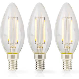 LED-lampe Pære E14 | Stearinlys | 2 W | 250 lm | 2700 K | Varm Hvid | 3 stk. | Klart