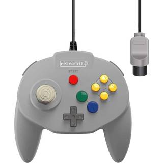 Retro-Bit Tribute 64 - Grey - Wired Controller - Nintendo 64