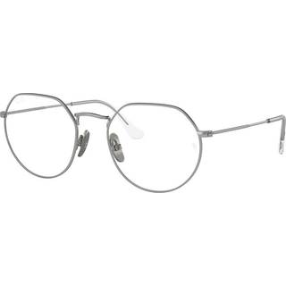 Ray - Ban Unisex RX8165V 1224 Optiske stel Titanium Sølv Transparent Geometrisk Normal