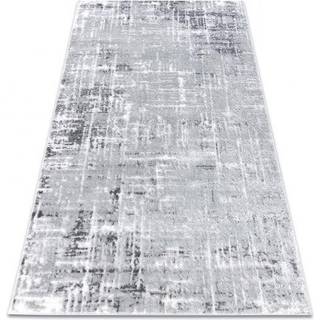 Tæppe MEFE moderne 8722 Linjer vintage vasket - Strukturelle, to niveauer af fleece grå / hvid 200x290 cm