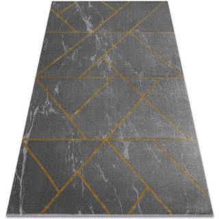 Tæppe EMERALD eksklusiv 1012 glamour, stilfuld geometrisk, marmor grå / guld 200x290 cm