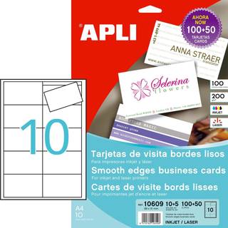Apli visitkort 89x51mm 200g 100stk