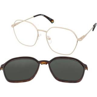 Polaroid Unisex PLD 6183/CS 06J/UC Solbriller Stål Guld Havana Grøn Geometrisk Polariseret