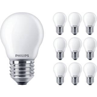 Fordelspakke 10x Philips Corepro LED Lustre E27 Kugle matt 2.2W 250lm - 827 ekstra varm hvid | erstatter 25W