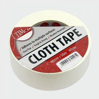 TIMco CTWHITE Stofbånd hvid 50 m x 48 mm