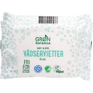 Grøn Balance, Vådservietter, Baby og Kids, 3x 12 stk.