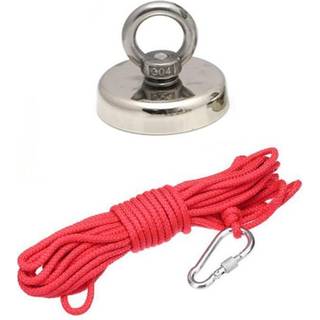 Metaldetektor Neodym magnet med reb 10 m / 30 kg