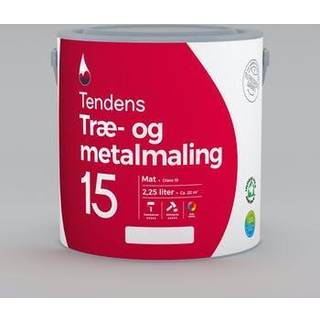 Tendens træ- og metalmaling mat 15 2,25 liter - sort (På lager i varehus)