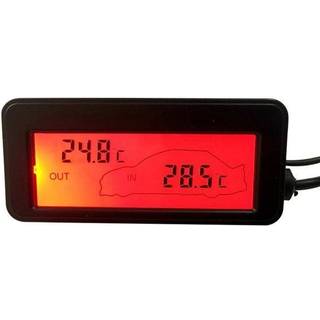 12V biltermometer indendørs/udendørs