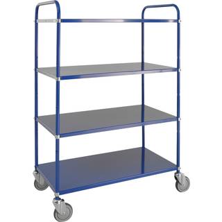 Hyldevogn 4 hylder, 980x585x1445, 250kg, blå