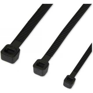 Kabel bindere/strips 2,5x 100 mm., sort | Sort, 100 stk. | PRIS-MATCH