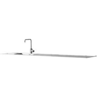 Cane-line Drop bordplade med vask/vandhane Stainless steel 200 x 50 cm