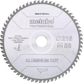 Metabo 4061792173798 - 628443000 Rundsavklinge aluminium cut, kvalitet professional, til semistationære rundsav