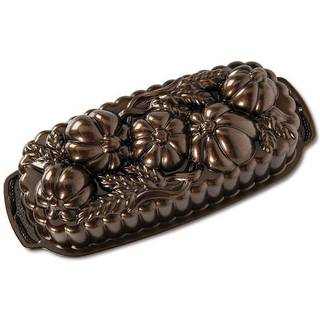 Nordic Ware 93448 Wheat & Pumpkin Cast Loaf Pan 6 Cup Capacity Bronze