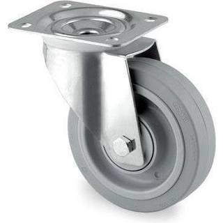Tente 3470UFR100P62 Hjul elastik, plade 105x85 Ø100 mm