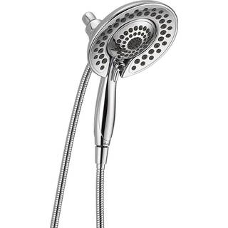 Delta Faucet 5-spray in2ition 2-i-1 dobbeltbruserhoved med håndholdt spray krom håndholdt brusehoved med slange håndholdte brusehoveder 1,75 gpm
