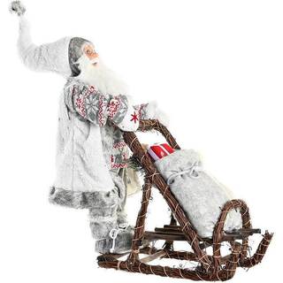 Julepynt DKD Home Decor Julemanden Grå Træ 42 x 22 x 48 cm