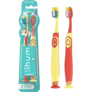 Colgate hum Kids Smart Manuel Tandbrstepakke Gul & Koral - 2 tller