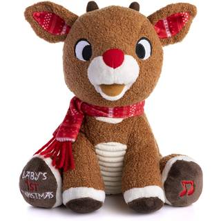 B?rn foretr?kkes julemanden Rudolph den r?dnose rensdyr musikalske udstoppede dyr Babys f?rste juleplyske 8 tommer