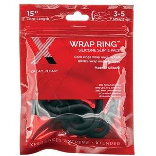 Perfect Fit Slim Wrap 15 - tynd penisring - sort (38 cm)