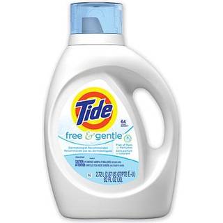 Tide Free & Gentle Liquid Vaskeri Detergent 64 belastninger 92 fl oz (til ikke-he-maskiner)