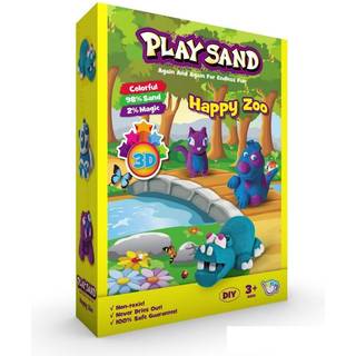 Kinetisk Play Sand, Happy Zoo, 500 g (2 farver)