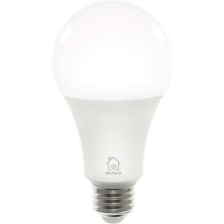 Deltaco LED-lampe, E27, Wi-Fi 2,4GHz, 9W, 806lm, dæmpbar, 2700K-6500K, 220-240V, hvid
