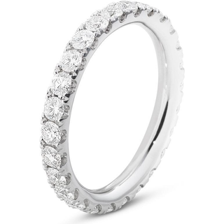 Georg Jensen Aurora ring i 18 kt hvidguld med diamanter, stor størrelse