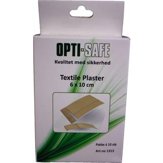 Opti-Safe plaster elastisk tekstil 6×10cm, 10stk