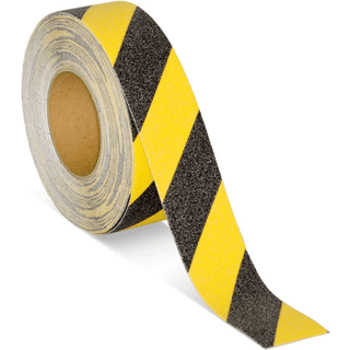 Skridsikker Tape - Advarende - Gul/Sort / Rulle 75mm x 18.3 meter. / R13 (Korn 60)