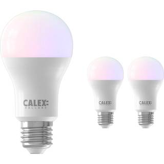 Fordelspakke 3x Calex Smart Tuya Wifi E27 Pære 8.5W 806lm - 822-840 Justerbar Hvid | RGBW - dæmpbar - erstatter 60W