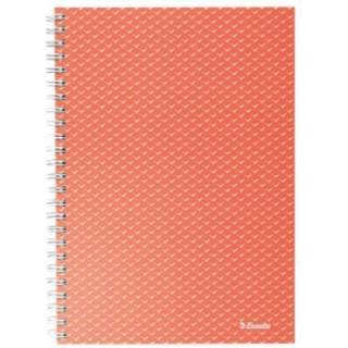 Notesbog Colour'Breeze A5 linjeret koral, Esselte 628473, 4stk