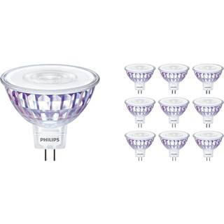 Fordelspakke 10x Philips Master LED Spot GU5.3 MR16 5.8W 345lm 36D - 922-927 Dim To Warm | Bedste Farvegengivelse - Dæmpbar - Erstatter 35W