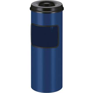 Affaldsspand med askebæger, 30 l, blå