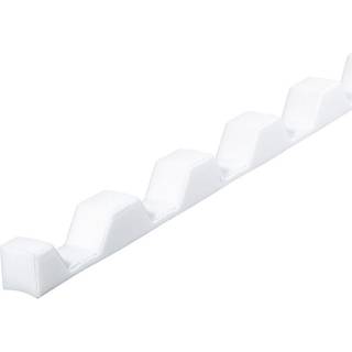 RIAS skumtætningsklods til trapezplader i klar, glasklar og opal, profil 76/18, 680 mm - 10 stk.