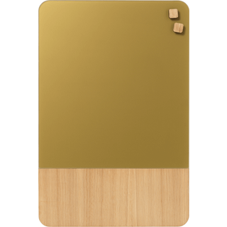 Naga magnetisk tavle med mat glas og egefiner 40x60cm guld