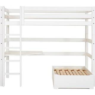 Hoppekids ECO Luxury - MEGA Seng m. Lounge Modul og Bordplade - 90x200 cm. - Fleksibel Indlægsbund - Hvid