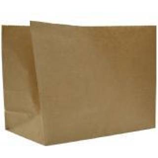 Papirspose med klodsbund 21 liter 320/220x390mm brun