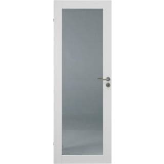 Swedoor Stable GW1 massiv glat dør med glas, 40 mm, hvid, 72,5 x 204 cm (8x21)