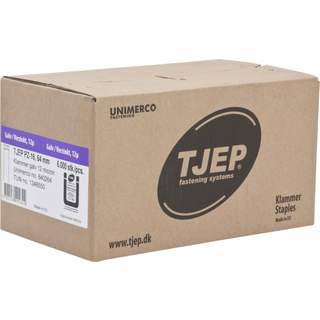 Tjep klammer elgalv. PZ-16 1,6x10,8x64 6000stk/pk 840264 m/lim