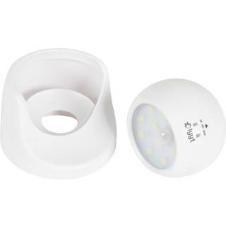 Batteridreven LED projektør m/sensor - 110 lumen - Hvid