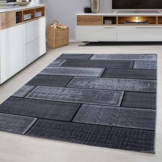 Plus 8007 tæppe - Sort - 80X300 cm