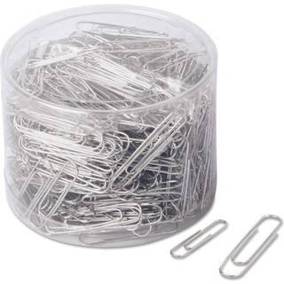 Universal Unv21001 Plastikovertrukne papirklip - Assorterede st?rrelser s?lv (1000/pakke)