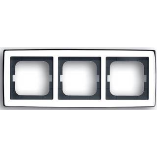ABB Ramme, 3-fold, krom, glans